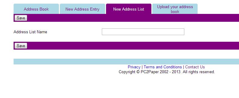 Shows creating an address list. step1